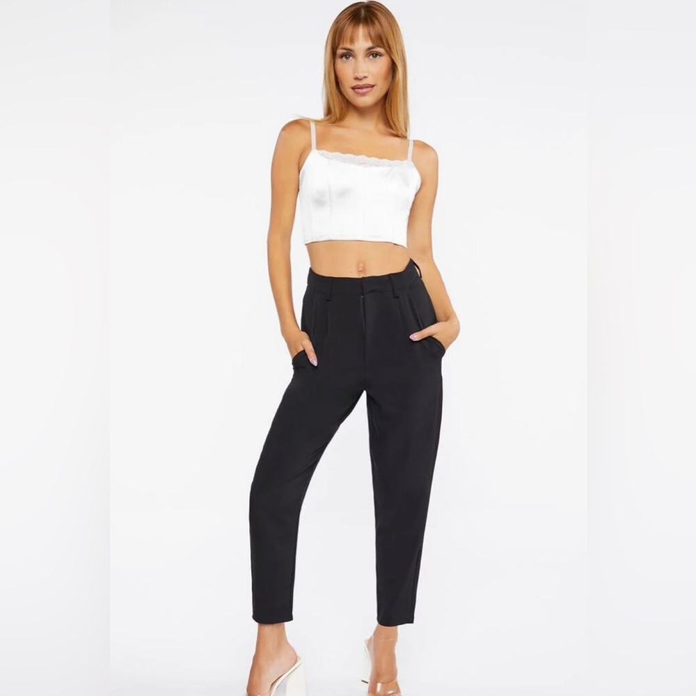 High-Rise Tapered Pants